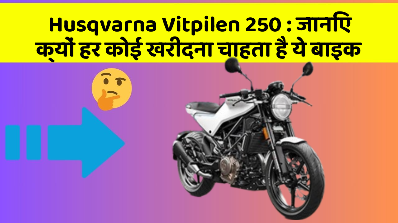 Husqvarna Vitpilen 250: जानिए क्यों हर कोई खरीदना चाहता है ये बाइक